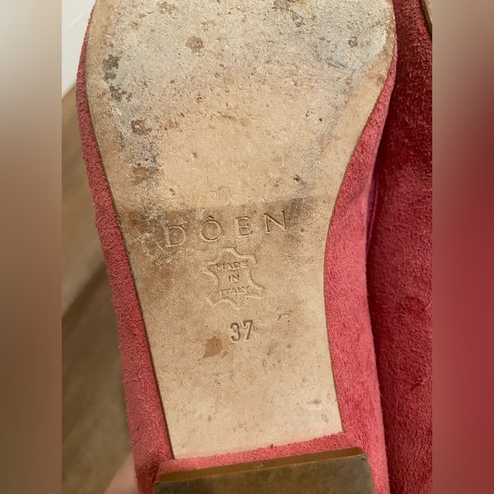 DÔEN Odette Suede Ballet Flat Dusty Pink Size EU 37/US 6.5 - Picture 6 of 13